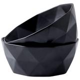 Geometric Ceramic 60 oz Bowls - Oven To Table Bakeware Bowls - Elegant Matte Serving Bowls Dessert & Snack Bowls