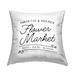 Stupell Fresh Cut Flowers Vintage Market Typography Printed Outdoor Throw Pillow Design by Kyra Brown