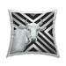 Stupell Modern Cow Stripe Pattern Printed Outdoor Throw Pillow Design by Britt Hallowell