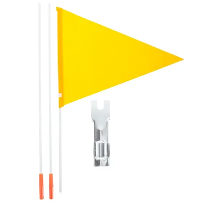1 Satz Fahrrads icherheits flagge Fahrrads icherheit Dreiecks flagge Wasserdichte Flagge mit Stangen Image