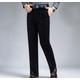 Men Corduroy Cord Trousers Stretch Straight Pants Casual Loose High Waist Retro Pants