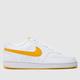 Nike court vision trainers in white & yellow