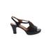 Chie Mihara Heels: Black Solid Shoes - Women's Size 38 - Open Toe