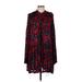 Free People Casual Dress - Mini High Neck Long sleeves: Red Dresses - Women's Size Medium