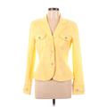 Talbots Denim Jacket: Short Yellow Solid Jackets & Outerwear - Women's Size 10