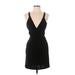 Endless Rose Cocktail Dress - Party Plunge Sleeveless: Black Solid Dresses - Women's Size Small