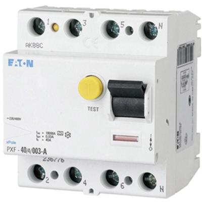 Eaton - FI-Schutzschalter a 4p 400V 40A 0,03A 4TE reg DIN-Schiene(REG) 10kA PXF-40/4/003-A