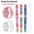 Armband für Swatch 16mm 17mm 19mm Armband wasserdichtes Gummi ersetzen für Swatch Uhren armband