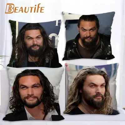 Benutzerdefinierte Jason Momoa Kissenbezug Hochzeit Dekorative Baumwolle Leinen Kissen Fall Für Home Image
