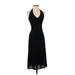 Bebe Casual Dress - A-Line Halter Sleeveless: Black Print Dresses - Women's Size Small