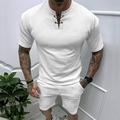 Homme T shirt Tee Chemise gaufrée Costumes T-shirt Tee T-shirt Plein Col Ras du Cou Plein Air Vacances Manche Courte 2 Pièces Vêtement Tenue Mode Design basique