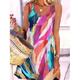 Femme Robe casual Robe Débardeur Robe d'été Graffiti Imprimer Col en U Mini robe Vacances Sans Manches Eté