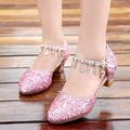 Fille Chaussures à Talons Chaussures habillées Chaussures de Demoiselle d'Honneur Fille Chaussures de princesse Chaussures d'école Paillette Portable Respirabilité Ne glisse pas Chaussures de