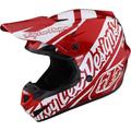 Troy Lee Designs GP Slice Motocross Helm, weiss-rot, Größe S