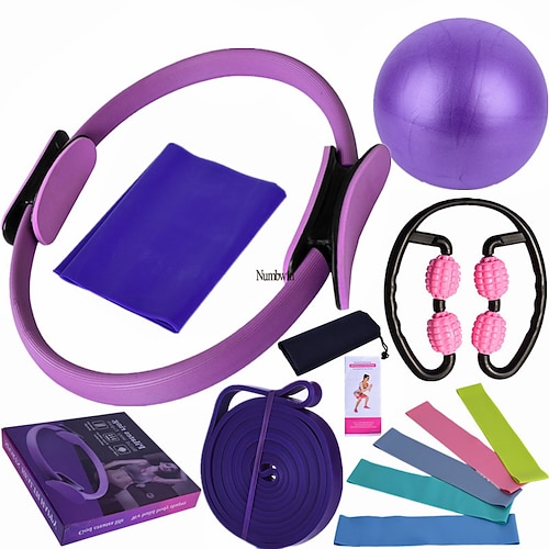 Massagestab, Ringball, dreizehnteiliges Set, Yoga-Ball, Spannungsgürtel, Latex-Widerstandsgürtel, Fitness, Haushalt, kleines Ausrüstungsset
