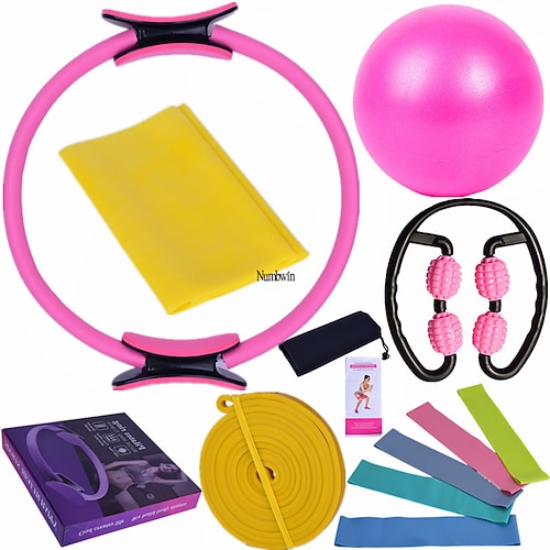 Massagestab Ringball 13-teiliges Set Yoga-Ball Spannungsgurt Latex-Widerstandsband Fitness Haushaltskleinausrüstung Set Weihnachtsgeschenk Image