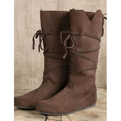 Retro Vintage mittelalterliche Renaissance-Schuhe, Pirat, Ritter, Ritter, Herren, Damen, Unisex, Halloween, Event/Party, Maskerade-Schuhe, ausgefallene mittelalterliche Stiefel Image