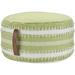 Mina Victory Woven Stripes & Dots 20 x 20 x 12 Green Outdoor Poufs