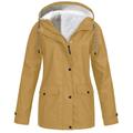 giacca antipioggia da donna impermeabile giacca da trekking in pile invernale all'aperto caldo impermeabile pile antivento parka con cappuccio tuta sportiva giacca a vento trench top zip intera sci pesca casual