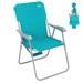 WEJOY High Back Outdoor Lawn Chairs Folding Beach Chairs for Adults Cyan