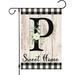 YCHII Monogram Letter B Initial Garden Flag Double Sided Small Vertical Welcome Initial Family Last Name Personalized Sweet Home Flag Outdoor Decoration (ONLY FLAG)