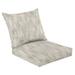 Outdoor Deep Seat Cushion Set 24 x 24 Natural linen fabric texture for Grunge stripes seamless Grunge beige Deep Seat Back Cushion Fade Resistant Lounge Chair Sofa Cushion Patio Furniture Cushion