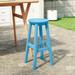 WestinTrends 29 HDPE Outdoor Patio Round Bar Stool Pacific Blue