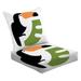 2-Piece Deep Seating Cushion Set Stylized tropical bird Toucan Symbol southern countries Simplified Outdoor Chair Solid Rectangle Patio Cushion Set