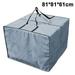Daradara Cushion Storage Bag Outdoor Cushion Storage Bag Waterproof Dust-proof Garden Patio Furniture Cover Grey Size: 81*81*61cm
