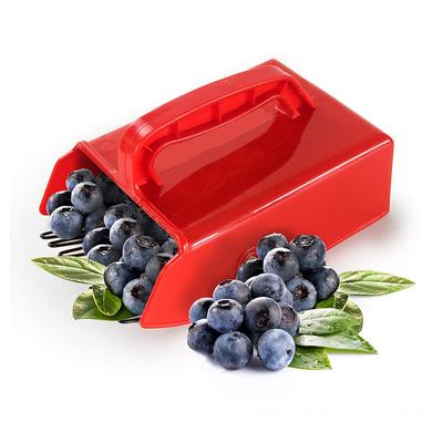 Berry Picker with Metallic Comb, Plastic Blueberry Picker Scoop with Ergonomic Handle, Huckleberry Picking Rakes for Easier Berry Harvester, 9 x 5.5 (Red)
