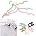 Multifunctional Plastic Folding Hanger Adult Children Portable Clothes Support Household Non-Marking Clothes Hanging Rivets