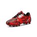 Tenmix Soccer Cleats Mens Kids Athletic Football Boots Boys Girls Outdoor Ground Football Shoes Youth Red 7