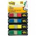 Post-it Flags Assorted Primary Colors .5 Wide 35 Flags/Dispenser (Pack of 3)