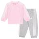 "Ensemble de jogging à 3 bandes adidas Essentials Manchester United - Rose clair/Blanc/Gris moyen chiné - Bébé - unisexe Taille: 6-9 Months"