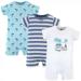 Touched by Nature Baby Boy Organic Cotton Rompers 3pk Camper 6-9 Months