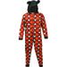 Briefly Stated Mens Disney Mickey Mouse Ears Plaid Holiday Men s Hooded Onesie (Medium)