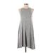 Wilfred Free Casual Dress - Mini High Neck Sleeveless: Gray Marled Dresses - Women's Size X-Small