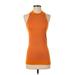 Adidas Stella McCartney Active Tank Top: Orange Solid Activewear - Women's Size Small