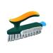 Pedty Scrub Brush Cleaning Brushes with Handle for Household Use Heavy Duty Scrub Brushes for Cleaning Bathroom Shower Toilet Bathtub Tile Floor Carpet