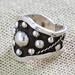 Glam Vibe,'Modern Taxco Sterling Silver Band Ring with Oxidized Finish'