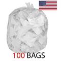 Ox Plastics Clear Can Liners Trash Bags - Large Transparent Heavy-duty Recycling Garbage Bags - Perfect for Commercial Use for Anywhere - 42 Gallon & 1.5mil Thick Clear (100 Bags)