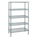 Quantum Storage Systems WR86-2124GY-5 Wire Shelving 5 Shelf Starter Units 21 x 24 x 86 Gray Epoxy