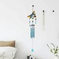 Dinmmgg Creative Garden Hanging Decor Wind Chimes with Diamond Glass Painting Bell Tubes 1Pc Christmas Clear Lights Garland Chandelier Ornament Penguin Swing Car Ornament Centerpieces for Wedding