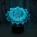 3D Lotus Flower lamp Night Light Remote Control Power Touch Table Desk Optical Illusion Lamps 16 Color Changing Lights Home Decoration Birthday Gift
