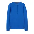 Loro Piana, Knitwear, female, Blue, XS, Women`s Linen Jersey Knit Pullover