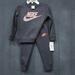 Nike Matching Sets | Nike Crewneck Fleece Set | Color: Black/Red | Size: 4b