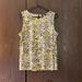 Nine West Tops | Nine West Sleeveless Animal Print Top In Yellow, Black, Gray & White. Size L | Color: Black/Yellow | Size: L
