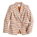 Nine West Jackets & Coats | Nwot Nine West Double-Breasted Checked Blazer | Color: Orange/White | Size: L