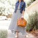 J. Crew Dresses | New! J Crew High-Low Maxi Dress Navy Stripe Nwt | Color: Blue/White | Size: Various