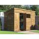 10ft x 6ft Shed Garden Storage Workshop Pressure Treated Wooden Window Overlord Pent